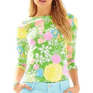 Lilly Pulitzer Juline Top Hibiscus Stroll